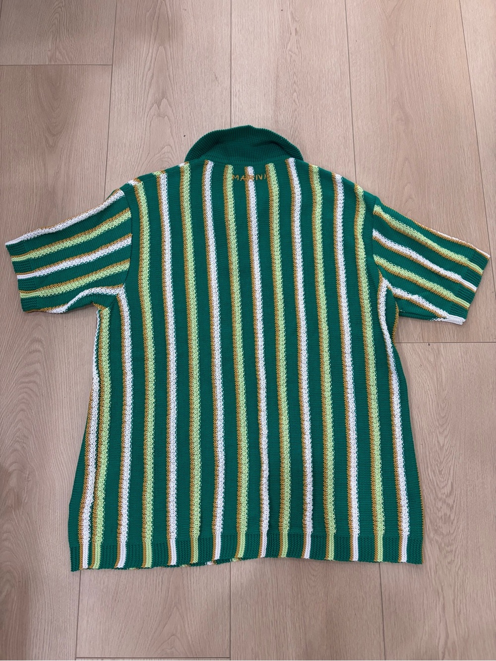 Marni‎ Striped Crocheted Polo Shirt - Picture 6 of 7